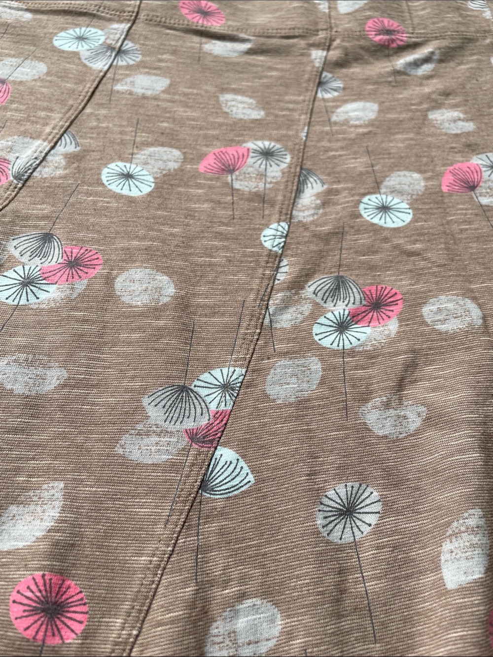 Toad&Co Chachacha Skirt XL Organic Cotton Blend Outdoor Taupe Floral Pull On - Picture 8 of 8